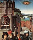 Hans Memling Canvas Paintings - St John Altarpiece [detail 3, left wing]